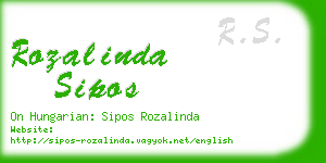 rozalinda sipos business card